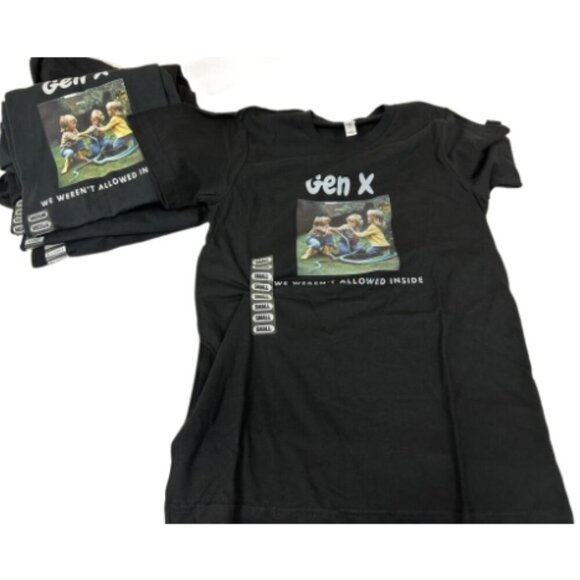 Gen X T-Shirt "We Weren't Allowed Inside." New Unisex - Picture 3 of 4